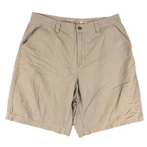 Mountain Hardwear Shorts Mens 34 Khaki Canvas Utility Hiking Cargo OM6470